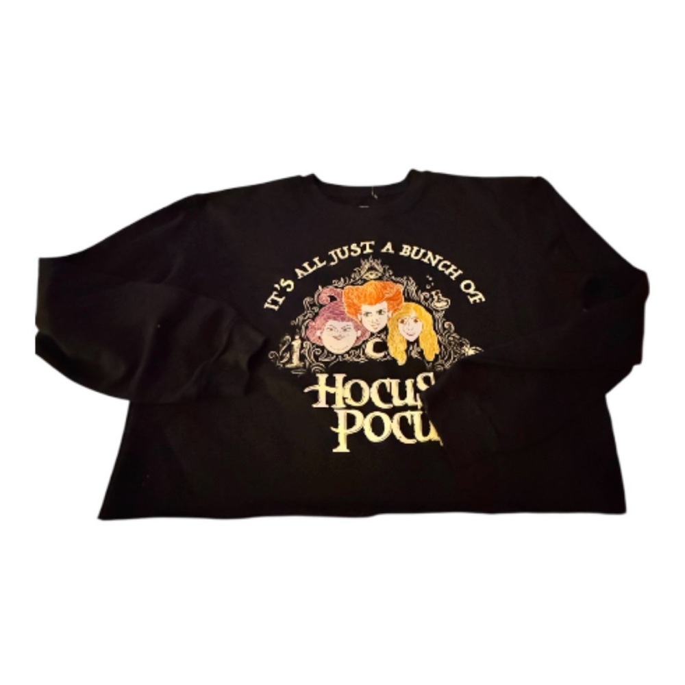 NWOT Women’s “It’s All Just A Bunch Of Hocus Pocus “Cropped Sweatshirt in black